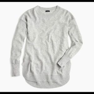 ISO j crew cashmere side slit tunic black or grey